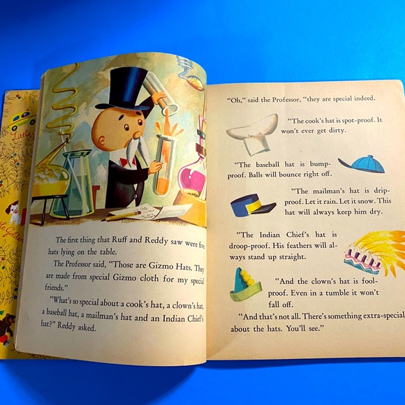 HANNA-BARBERA RUFF AND REDDY VTG 1959 A LITTLE GOLDEN HARDCOVER CLASSIC BOOK - Picture 4 of 13